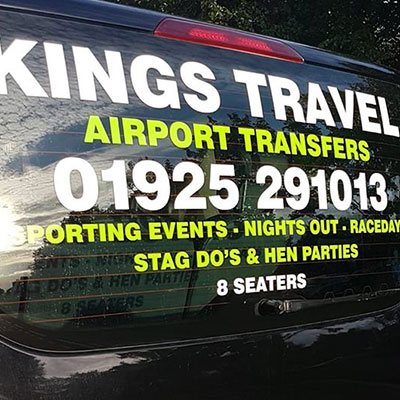 a kings travel 8 seater bus